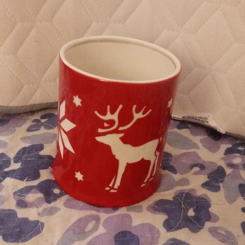 Vintage PartyLite Reindeer & Snowflake Votive Holder